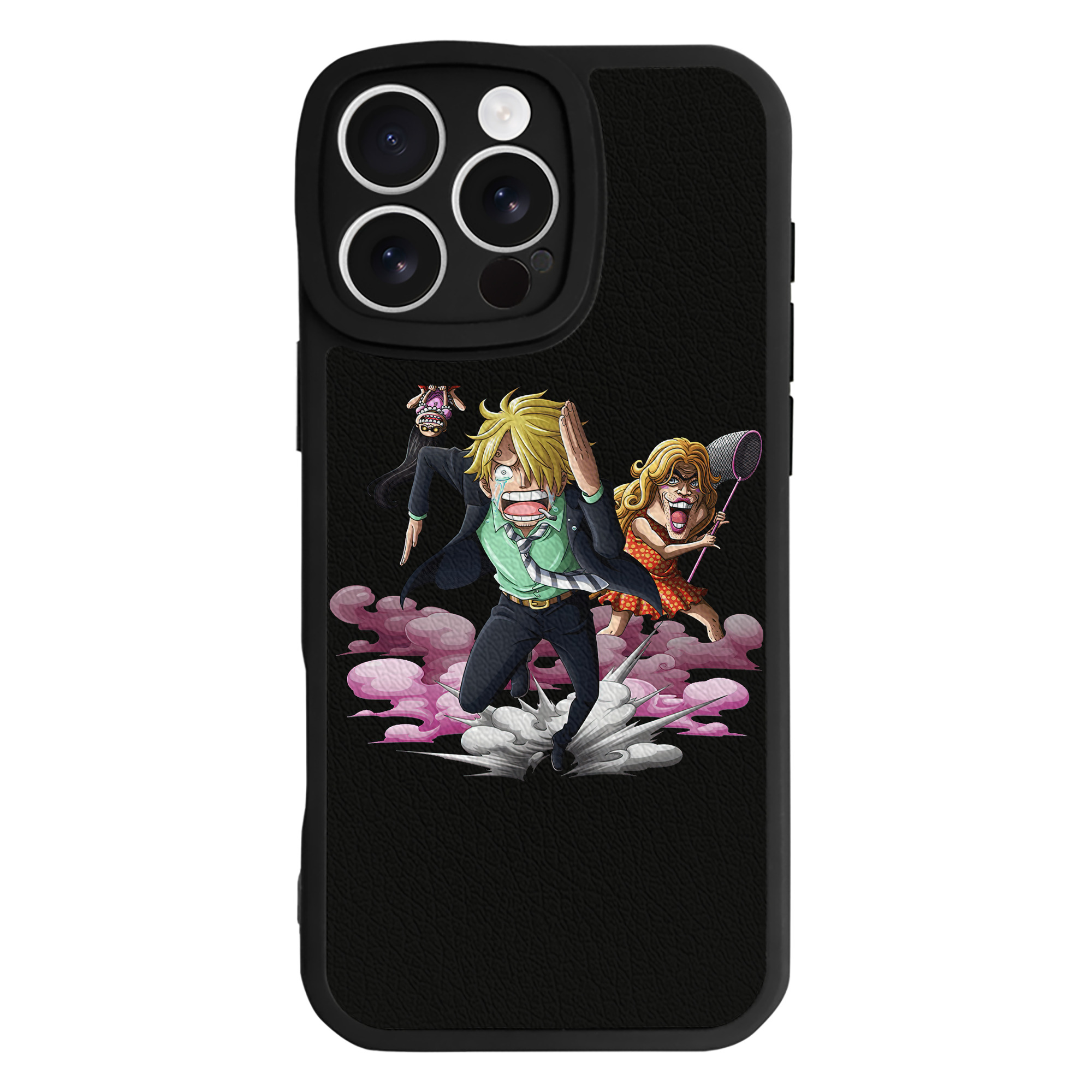 （画像用） ワンピース サンジ ONE PIECE Sanji 【iPhone 16シリーズ対応】シリコンスマホケース（レザー調） 材質：シリコン
